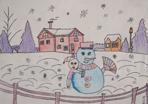 冬天的图片儿童画作文