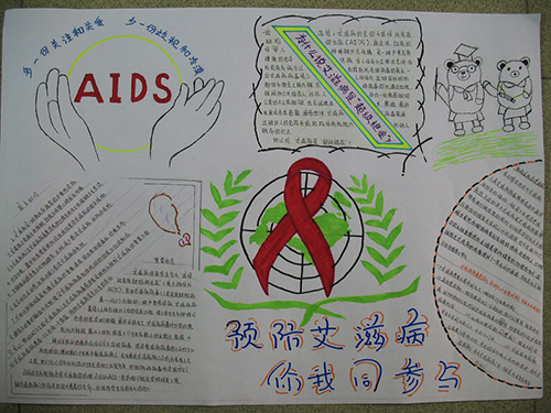 2016世界艾滋病日主题手抄报集锦